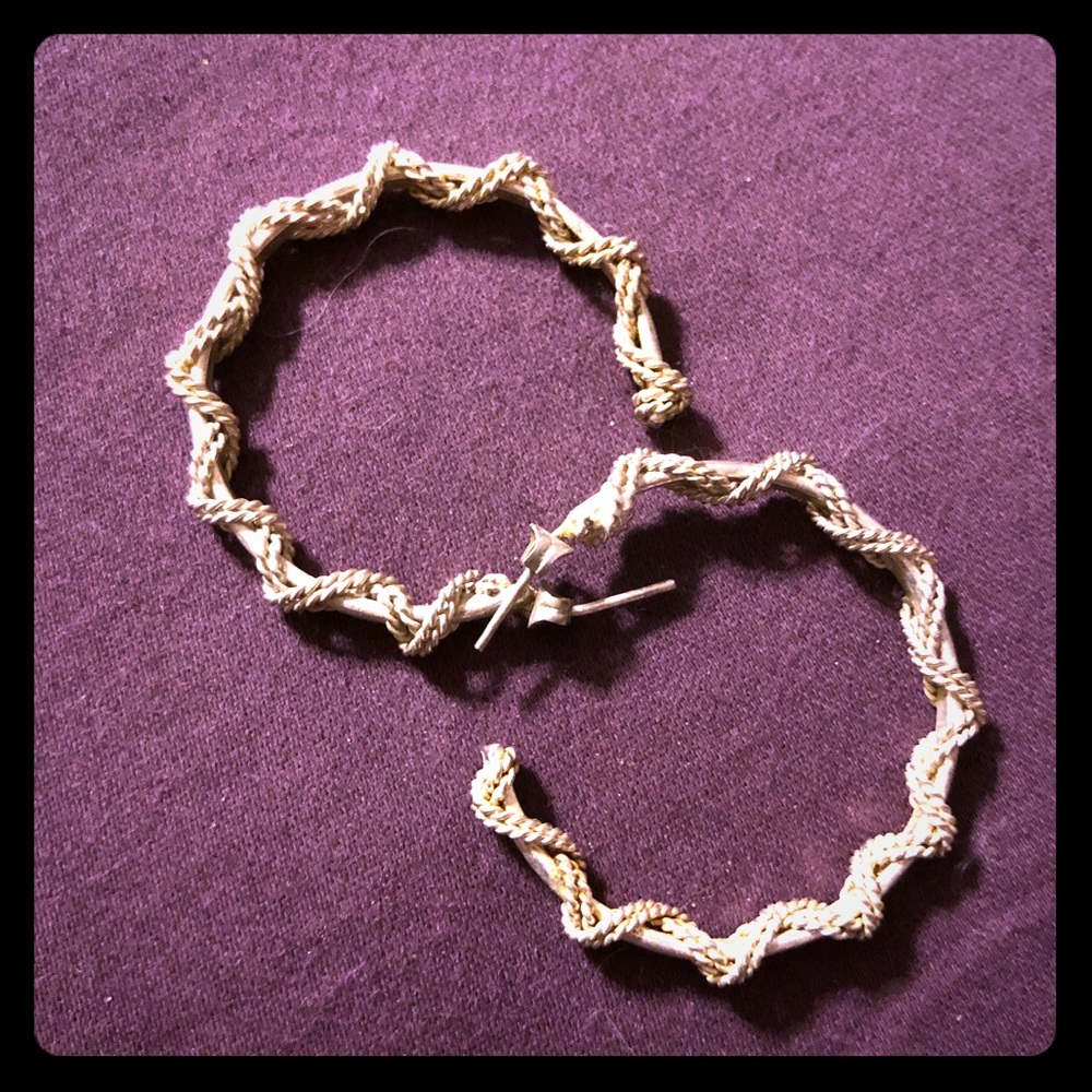 Silver hoop earrings